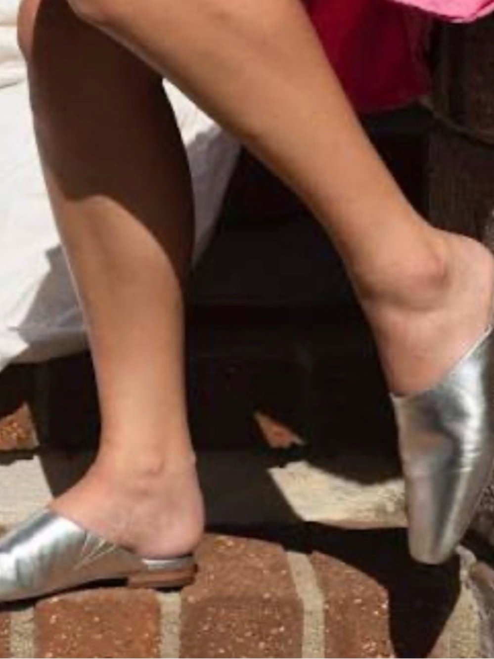 Seychelles Women’s Silver Slip-On Mules Size 39.5